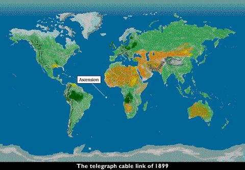 World Map Ascension Island